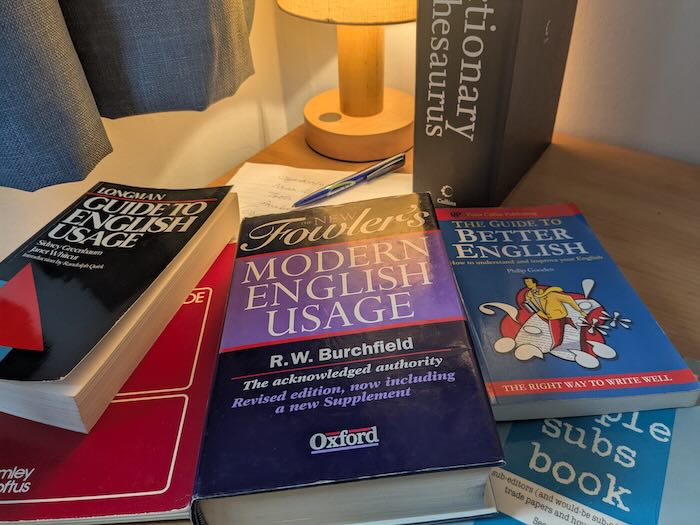 The reference books used to create this page - image by David Brewer of MHM