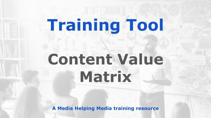 Graphic for a Media Helping Media Training Tool