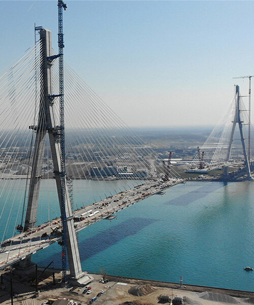 AECOM's gordie howe bridge soon to connect united states and canada over detroit river