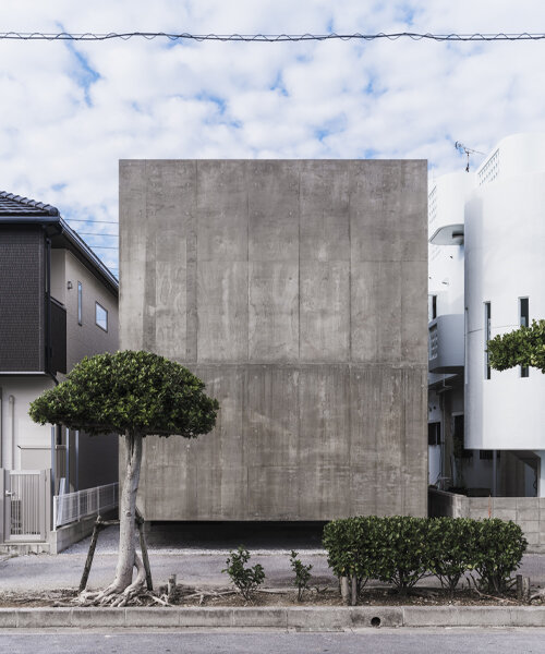 studio cochi architects' house in nishizaki stands as a windowless concrete block