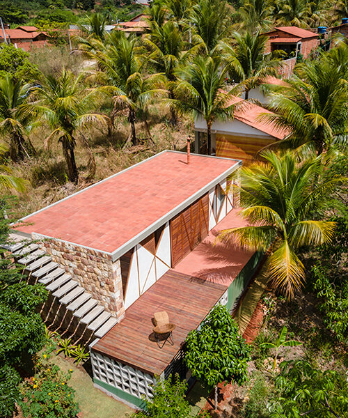 made of rammed earth, azulpitanga's vv house fuses with araripe national forest in brazil