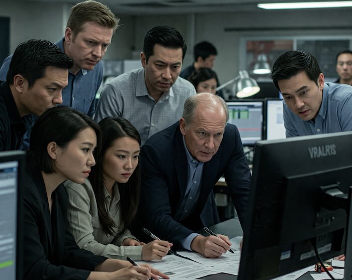 Image of journalists reviewing output - created with Gemini Imagen 3 AI by Media Helping Media