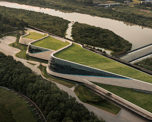 undulating facade simulates eyes of chinese relics in sanxingdui museum renovation