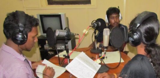 Radio training workshop in Jaffna, Sri Lanka. Image by David Brewer