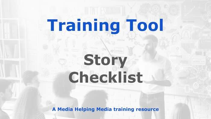 Graphic for a Media Helping Media Training Tool