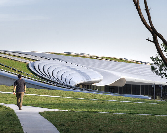 MAD architects drapes beijing's ZGC innovation center with a floating, clover-like roof